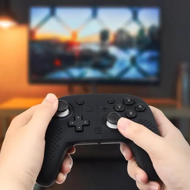 Alt view image 7 of 7 - RALAN Controller Skin with 6 Thumb Grips for Switch 2 Pro Controller, Anti-Slip Silicone Controller Cover Protector Case