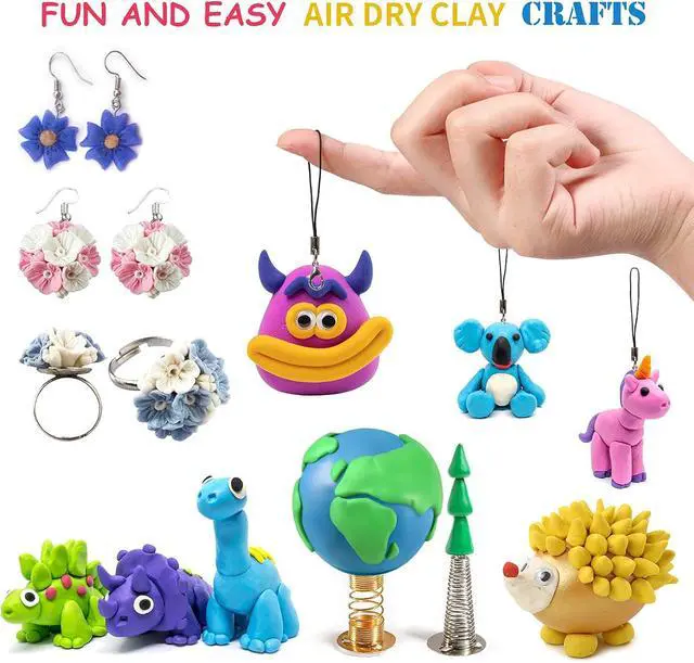 Alt view image 5 of 7 - Air Dry Modeling Clay Kit - 24 Colors with 3 Sculpting Tools - Magic Foam Clay for Kids & Adults - DIY Molding Gift for Boys & Girls