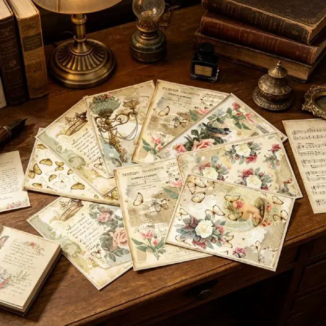 Alt view image 3 of 7 - Vintage Nature Scrapbook Paper, 16 Sheets of Journaling Scrapbooking Supplies Craft Collage Paper Set, Junk Journal Bullet Journal Poster Room Decor for Card Making Decorative Gifts, 5.67x4.13 Inch