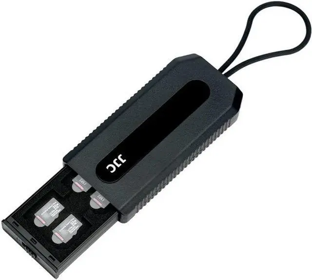 Main image of Portable Memory Card Case Holder for 6 SD SDHC SDXC Cards and 12 Micro SD TF Cards, Anti-Shock SD Card Case with Easy Push-Pull Design