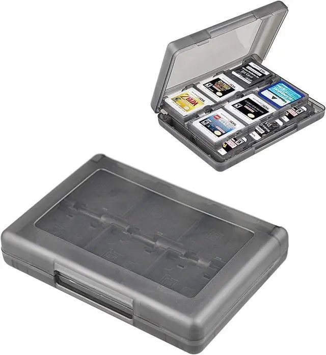 Alt view image 7 of 7 - Black 26-in-1 Game Holder Case Fits up to 22 Games 2 SD Cards 2 Micro SD/TF Cards and 2 Stylus Pens for NEW 3DS / 3DS XL / 3DS LL