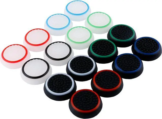 Main image of 16 Pieces Silicone Noctilucent Thumb Grip Caps Controller Joystick Cap Covers for PS-Series, Xbox-Series Analog Stick Caps Replacement