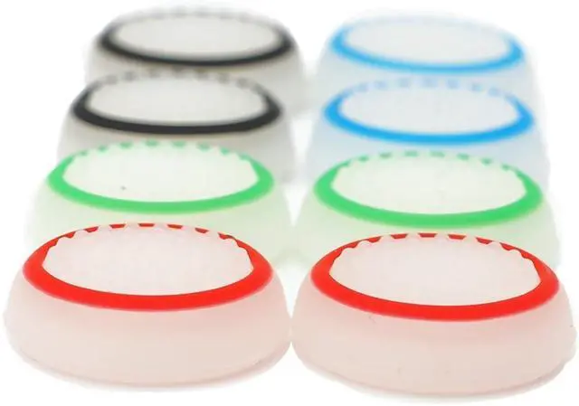 Alt view image 4 of 7 - 16 Pieces Silicone Noctilucent Thumb Grip Caps Controller Joystick Cap Covers for PS-Series, Xbox-Series Analog Stick Caps Replacement