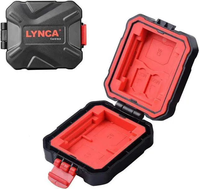 Main image of LYNCA Memory Card Case Holder, Memory Card Hard Protector Case Professional Water-Resistant Anti-Shock Camera Card Storage Box for 3 SD Cards 2 TF/Micro SD Cards 2 CF Cards 2 XQD Cards