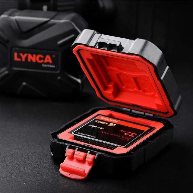 Alt view image 3 of 7 - LYNCA Memory Card Case Holder, Memory Card Hard Protector Case Professional Water-Resistant Anti-Shock Camera Card Storage Box for 3 SD Cards 2 TF/Micro SD Cards 2 CF Cards 2 XQD Cards