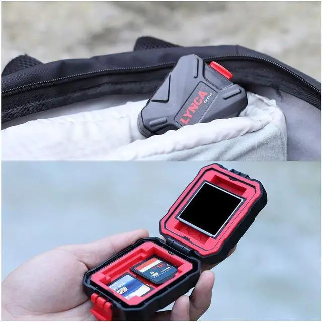 Alt view image 5 of 7 - LYNCA Memory Card Case Holder, Memory Card Hard Protector Case Professional Water-Resistant Anti-Shock Camera Card Storage Box for 3 SD Cards 2 TF/Micro SD Cards 2 CF Cards 2 XQD Cards