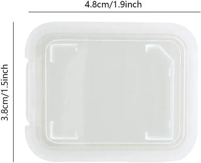 Alt view image 2 of 7 - 20pcs Plastic Memory Card Storage Case Compatible with SD MMC/SDHC PRO Duo White (20 PCS)
