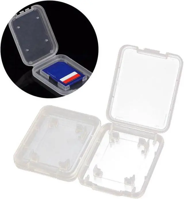 Alt view image 3 of 7 - 20pcs Plastic Memory Card Storage Case Compatible with SD MMC/SDHC PRO Duo White (20 PCS)