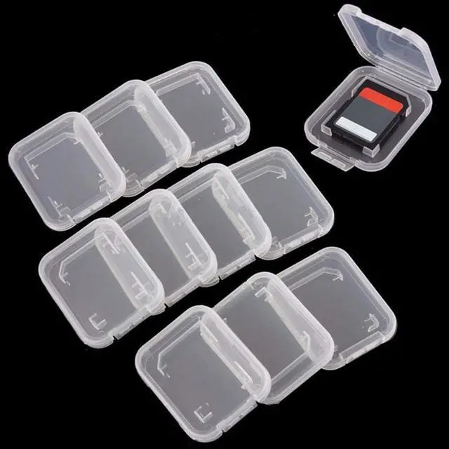 Alt view image 7 of 7 - 20pcs Plastic Memory Card Storage Case Compatible with SD MMC/SDHC PRO Duo White (20 PCS)