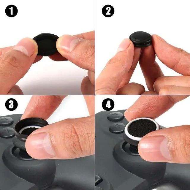 Alt view image 4 of 6 - 4pcs Thumb Grips Joystick Cap Cover for PS5 PS4 Xbox Series X/S Controller | Full Protection, Anti-Slip, Scratch Fingerprint, Protective Cover for Xbox Series X/S Xbox One Switch Pro