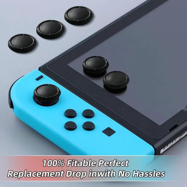 Alt view image 4 of 7 - 4Pcs, Replacement Joystick Covers for Nintendo Switch/Oled/Lite, Black | Silicone, Analog Joystick Cover, Thumb Stick Cap, Thumb Grips for Joycon
