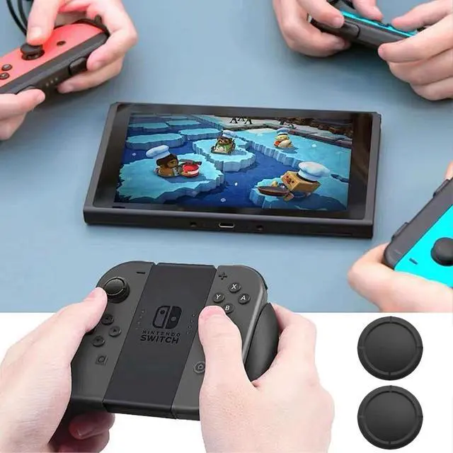 Alt view image 6 of 7 - 4Pcs, Replacement Joystick Covers for Nintendo Switch/Oled/Lite, Black | Silicone, Analog Joystick Cover, Thumb Stick Cap, Thumb Grips for Joycon
