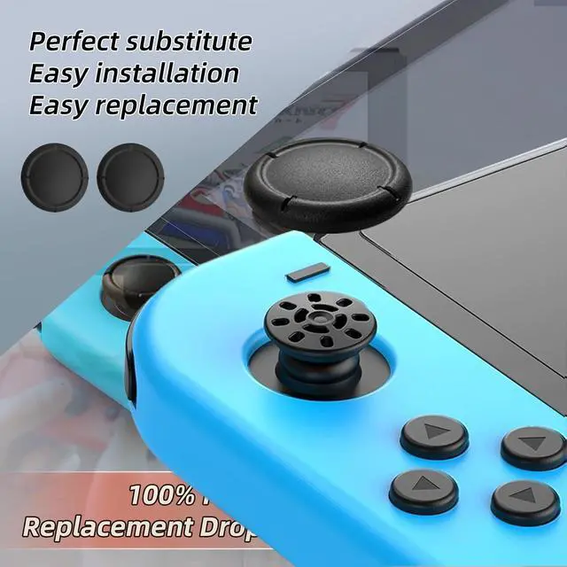 Alt view image 5 of 7 - 4Pcs, Replacement Joystick Covers for Nintendo Switch/Oled/Lite, Black | Silicone, Analog Joystick Cover, Thumb Stick Cap, Thumb Grips for Joycon