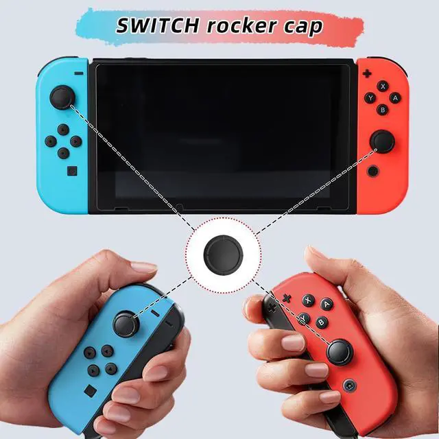 Alt view image 7 of 7 - 4Pcs, Replacement Joystick Covers for Nintendo Switch/Oled/Lite, Black | Silicone, Analog Joystick Cover, Thumb Stick Cap, Thumb Grips for Joycon