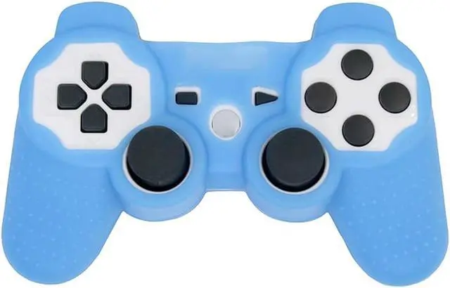 Alt view image 3 of 4 - OSTENT Protective Silicone Gel Soft Skin Case Cover Pouch for Sony PlayStation PS2 PS3 Controller Color Blue