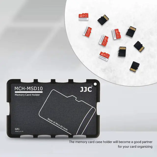Alt view image 2 of 7 - 10 Slots Micro SD Card Holder Case Storage Organizer, Ultra Slim Credit Card Size Lightweight Portable TF MSD Memory Card Storage