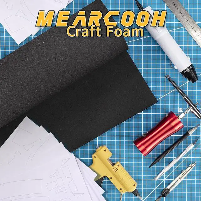Alt view image 6 of 6 - Black eva Foam roll, (1mm to 20mm) Premium Cosplay EVA Foam Sheet,2mm Thick,49"x13.5",High Density 86kg/m3 for Cosplay Costume, Crafts, DIY Projects by MEARCOOH
