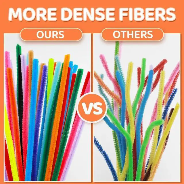 Alt view image 3 of 6 - GAGANIU 200 Pcs Pipe Cleaners, 20 Colors Pipe Cleaners Bulk for Crafts | 12-inch Chenille Stems, Craft Supplies for art projects, flowers, animals, Christmas DIY and Home Decor