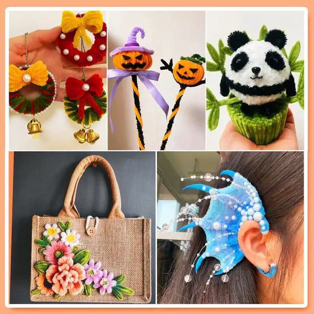 Alt view image 4 of 6 - GAGANIU 200 Pcs Pipe Cleaners, 20 Colors Pipe Cleaners Bulk for Crafts | 12-inch Chenille Stems, Craft Supplies for art projects, flowers, animals, Christmas DIY and Home Decor