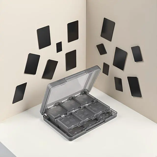 Alt view image 3 of 7 - Black 26-in-1 Game Holder Case Fits up to 22 Games 2 SD Cards 2 Micro SD/TF Cards and 2 Stylus Pens for NEW 3DS / 3DS XL / 3DS LL