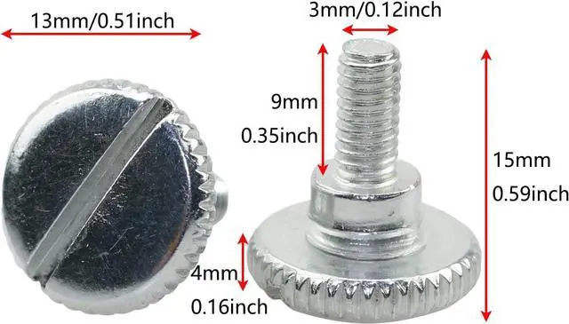 Alt view image 2 of 5 - LUORNG 2pcs Sewing Machine Presser Foot Screws Feet Thumb Screws Bulk Clamp Plate Screws M3x15mm Stainless Steel Needle Clamp Set Screw for Home Sewing Machine