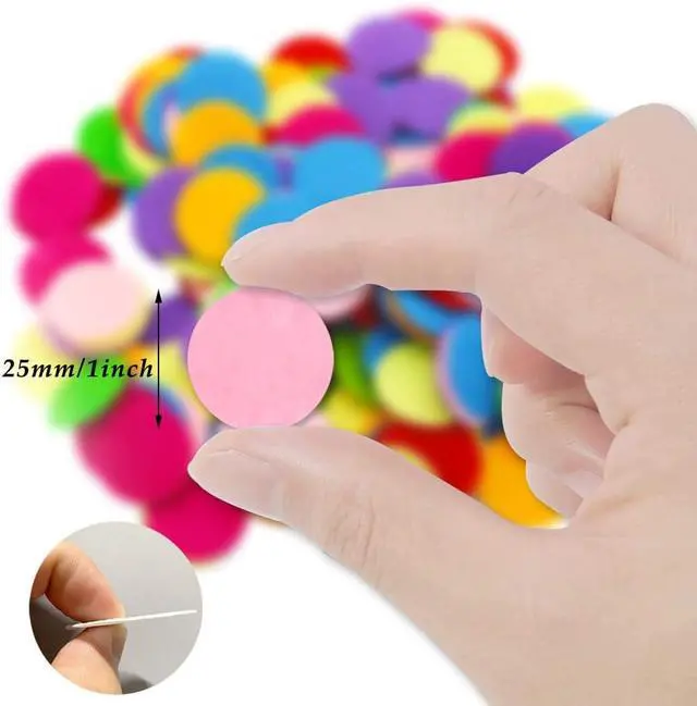 Alt view image 2 of 6 - BIKCZEWIN 200PCS Felt Circles 1 Inch Mixed Color Round Shapes Craft Fabric Felt Pads for DIY Project Sewing Glue Handcraft Wax Samples
