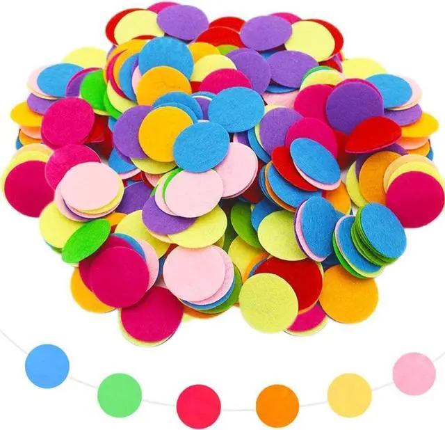 Main image of BIKCZEWIN 200PCS Felt Circles 1 Inch Mixed Color Round Shapes Craft Fabric Felt Pads for DIY Project Sewing Glue Handcraft Wax Samples