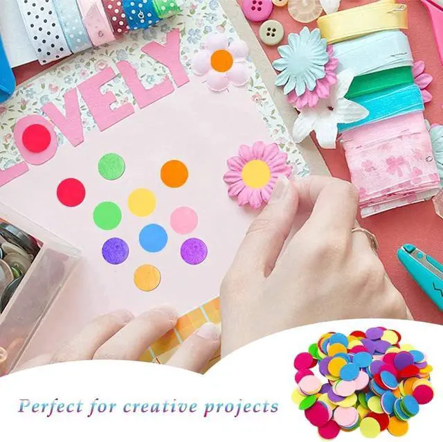 Alt view image 3 of 6 - BIKCZEWIN 200PCS Felt Circles 1 Inch Mixed Color Round Shapes Craft Fabric Felt Pads for DIY Project Sewing Glue Handcraft Wax Samples