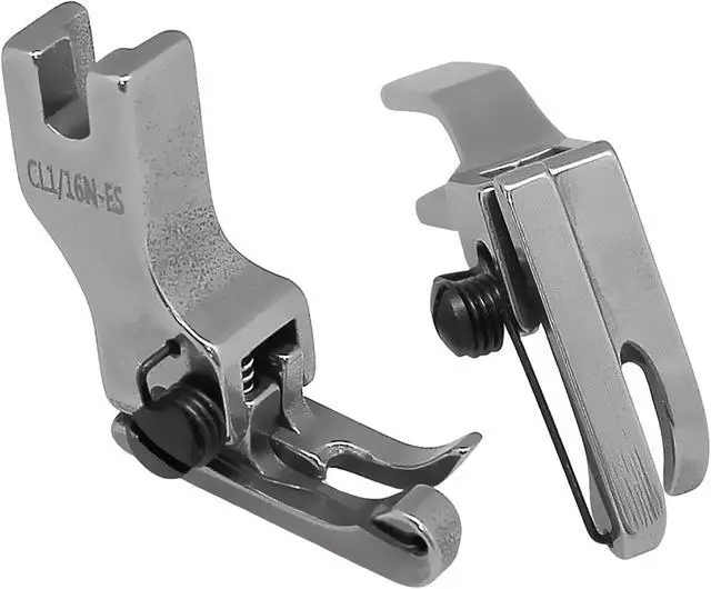 Alt view image 2 of 6 - Industrial Sewing Machine Compensating Presser Foot Left Edge Guide Presser Foot with Spring #CL1/16N-ES