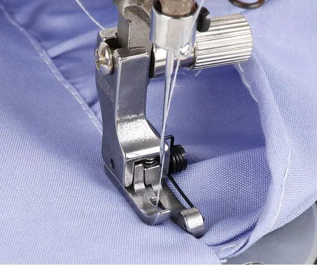 Alt view image 3 of 6 - Industrial Sewing Machine Compensating Presser Foot Left Edge Guide Presser Foot with Spring #CL1/16N-ES