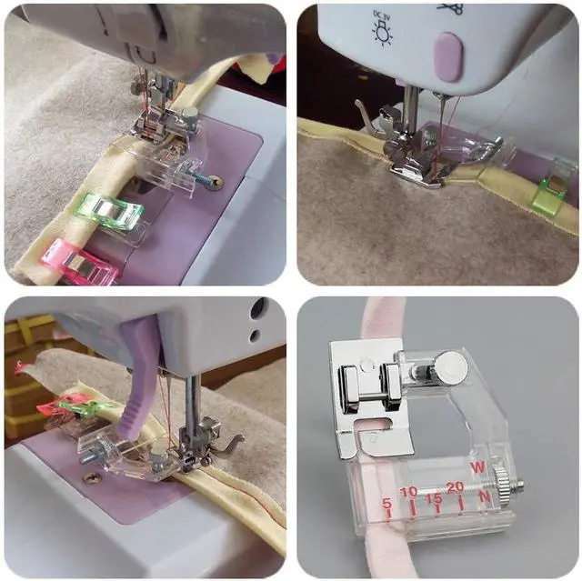 Alt view image 6 of 7 - Adjustable Tap Bias Binder Foot for All Low Shank Snap-On Singer, Brother, Babylock, Euro-Pro, Janome, Kenmore, White, Juki, New Home, Simplicity, Elna and More! Adjustable Range from 5mm to 20mm