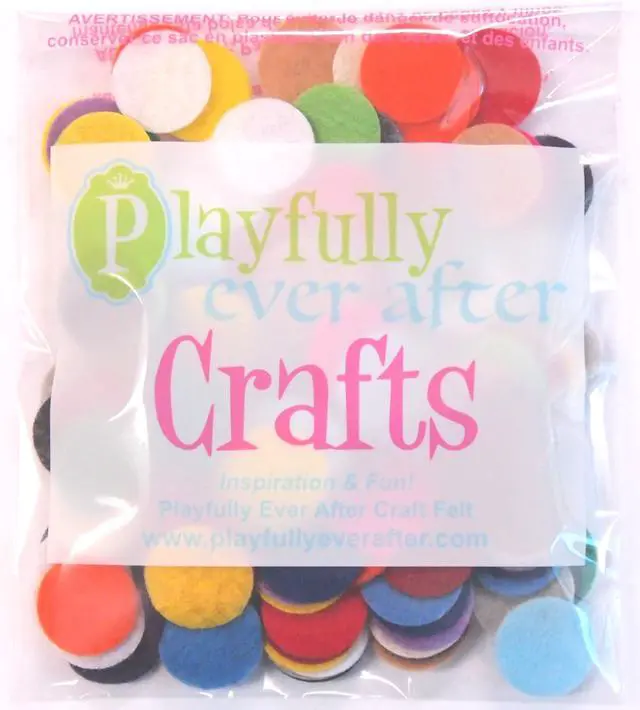 Alt view image 6 of 6 - Playfully Ever After Mixed Color Assortment of Craft Felt Circles (1 Inch - 200pc)