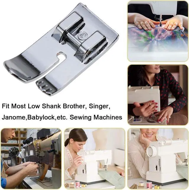 Alt view image 5 of 7 - 1/4 Inch Straight Stitch Presser Foot for Most Snap-On Brother Singer Juki Janome Babylock Low Shank Sewing Machines Accessories