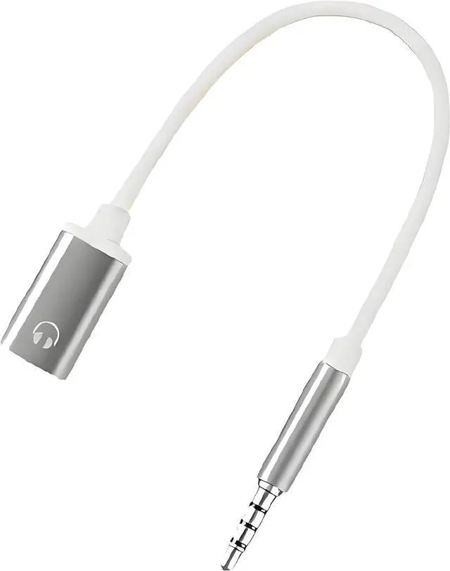 Main image of 3.5mm Male to Type-C Female Audio Adapter Cable, White, Compatible with Smartphones, MP3 Players, Laptops, Tablets