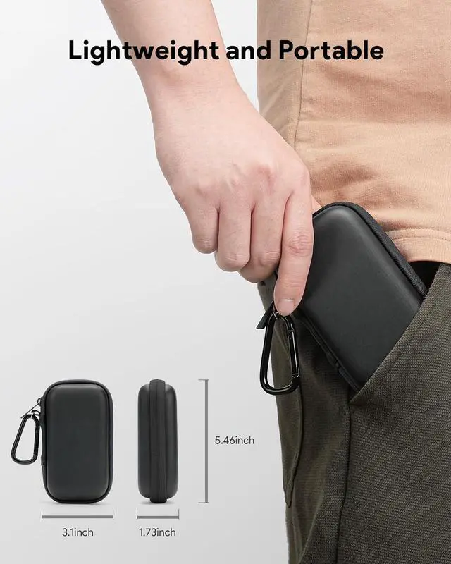 Alt view image 4 of 6 - Hard Case for SanDisk Extreme/SanDisk PRO 1TB 2TB 4TB 500GB / Passport Portable SSD, Protective Travel Storage Cover Bag (Not fit USB4)