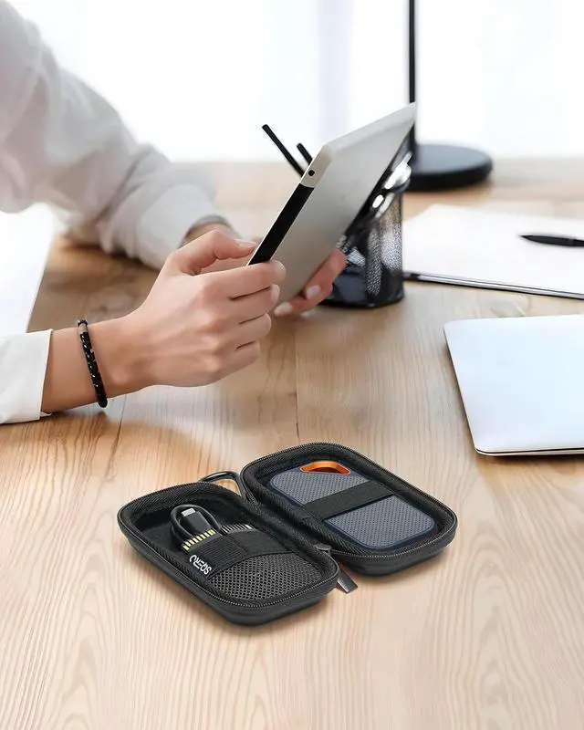 Alt view image 5 of 6 - Hard Case for SanDisk Extreme/SanDisk PRO 1TB 2TB 4TB 500GB / Passport Portable SSD, Protective Travel Storage Cover Bag (Not fit USB4)