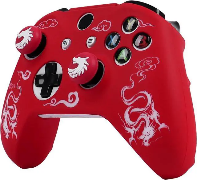 Main image of RALAN Controller Skin for Xbox One, Anti-Slip Silicone Controller Cover Protector Case Compatible for Xbox 1 Wireless/Wired Gamepad Joystick with 2 Cute Thumb Grips Caps.
