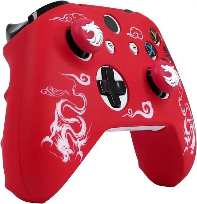 Alt view image 3 of 7 - RALAN Controller Skin for Xbox One, Anti-Slip Silicone Controller Cover Protector Case Compatible for Xbox 1 Wireless/Wired Gamepad Joystick with 2 Cute Thumb Grips Caps.