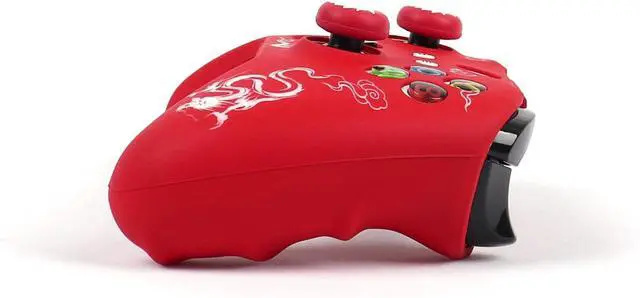 Alt view image 5 of 7 - RALAN Controller Skin for Xbox One, Anti-Slip Silicone Controller Cover Protector Case Compatible for Xbox 1 Wireless/Wired Gamepad Joystick with 2 Cute Thumb Grips Caps.