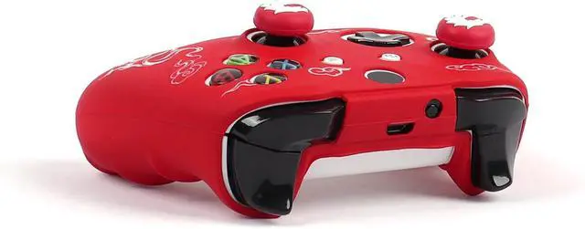 Alt view image 6 of 7 - RALAN Controller Skin for Xbox One, Anti-Slip Silicone Controller Cover Protector Case Compatible for Xbox 1 Wireless/Wired Gamepad Joystick with 2 Cute Thumb Grips Caps.