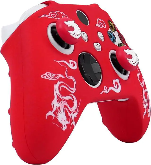 Alt view image 2 of 7 - RALAN Controller Skin for Xbox Series, Anti-Slip Silicone Controller Cover Protector Case Compatible for Xbox Series Wireless/Wired Gamepad Joystick with 2 Cute Thumb Grips Caps
