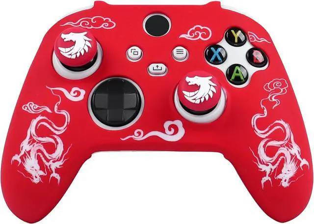 Alt view image 3 of 7 - RALAN Controller Skin for Xbox Series, Anti-Slip Silicone Controller Cover Protector Case Compatible for Xbox Series Wireless/Wired Gamepad Joystick with 2 Cute Thumb Grips Caps