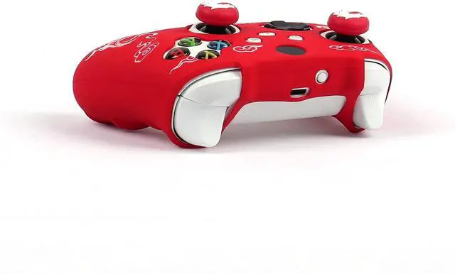 Alt view image 6 of 7 - RALAN Controller Skin for Xbox Series, Anti-Slip Silicone Controller Cover Protector Case Compatible for Xbox Series Wireless/Wired Gamepad Joystick with 2 Cute Thumb Grips Caps