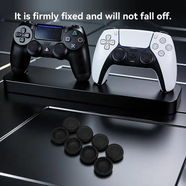 Alt view image 7 of 7 - Replacement Thumb Grips Cap Compatible with PS5/PS4 Controller, Anti-Slip Anti-Scratch Joystick Caps (8 Pcs)