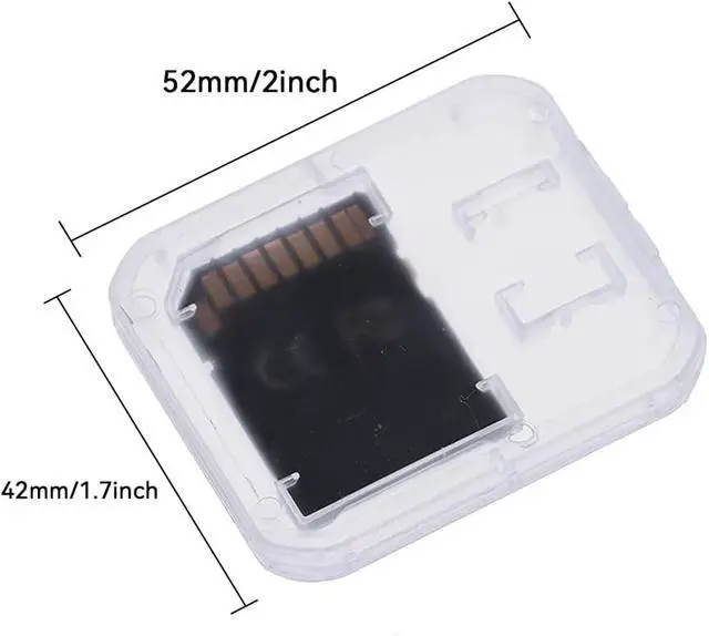 Alt view image 2 of 6 - Pack of 10 Clear Plastic Memory Card Case Storage Boxes Compatible with SD SDHC SDXC Micro SD T-Flash Card (Memory Card Not Included)