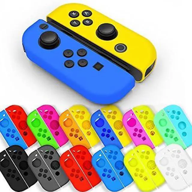 Main image of Soft Silicone Case Anti-Slip Shell Cover Replacement for Nintendo Switch Joycon Cover (White)