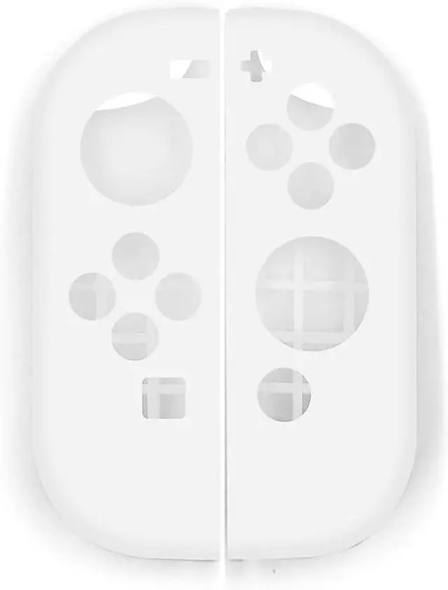 Alt view image 2 of 2 - Soft Silicone Case Anti-Slip Shell Cover Replacement for Nintendo Switch Joycon Cover (White)