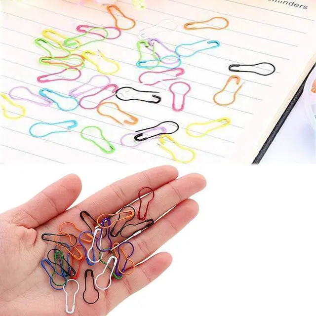 Alt view image 3 of 5 - 300 Pieces Safety Bulb Pins, Crochet Stitch Markers, Safety Metal Pins for Knitting Stitch Markers Sewing Making with Storage Box (10 Colors)