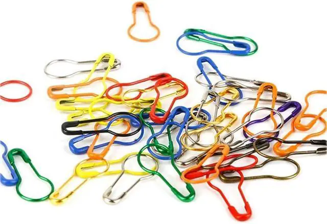 Alt view image 5 of 5 - 300 Pieces Safety Bulb Pins, Crochet Stitch Markers, Safety Metal Pins for Knitting Stitch Markers Sewing Making with Storage Box (10 Colors)