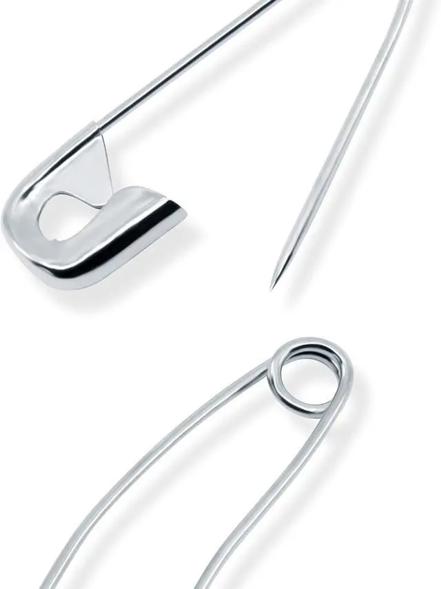 Alt view image 3 of 4 - Dritz 3013 Curved Basting Safety Pins, Size 3 (40-Count), Nickel